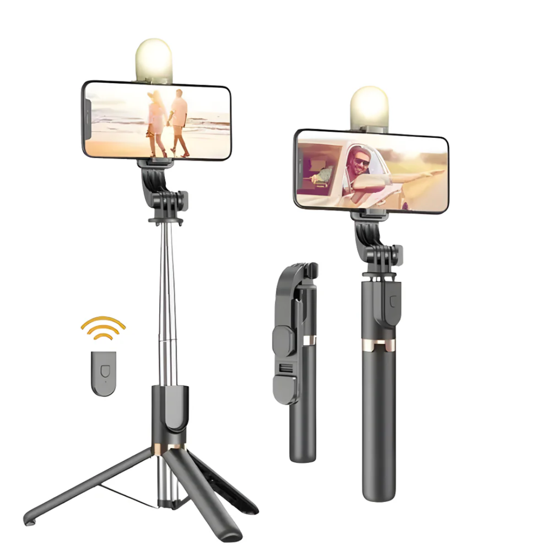 4-in-1 Multifunctional Selfie Stick, Tripod Stand, Bluetooth & Selfie Light