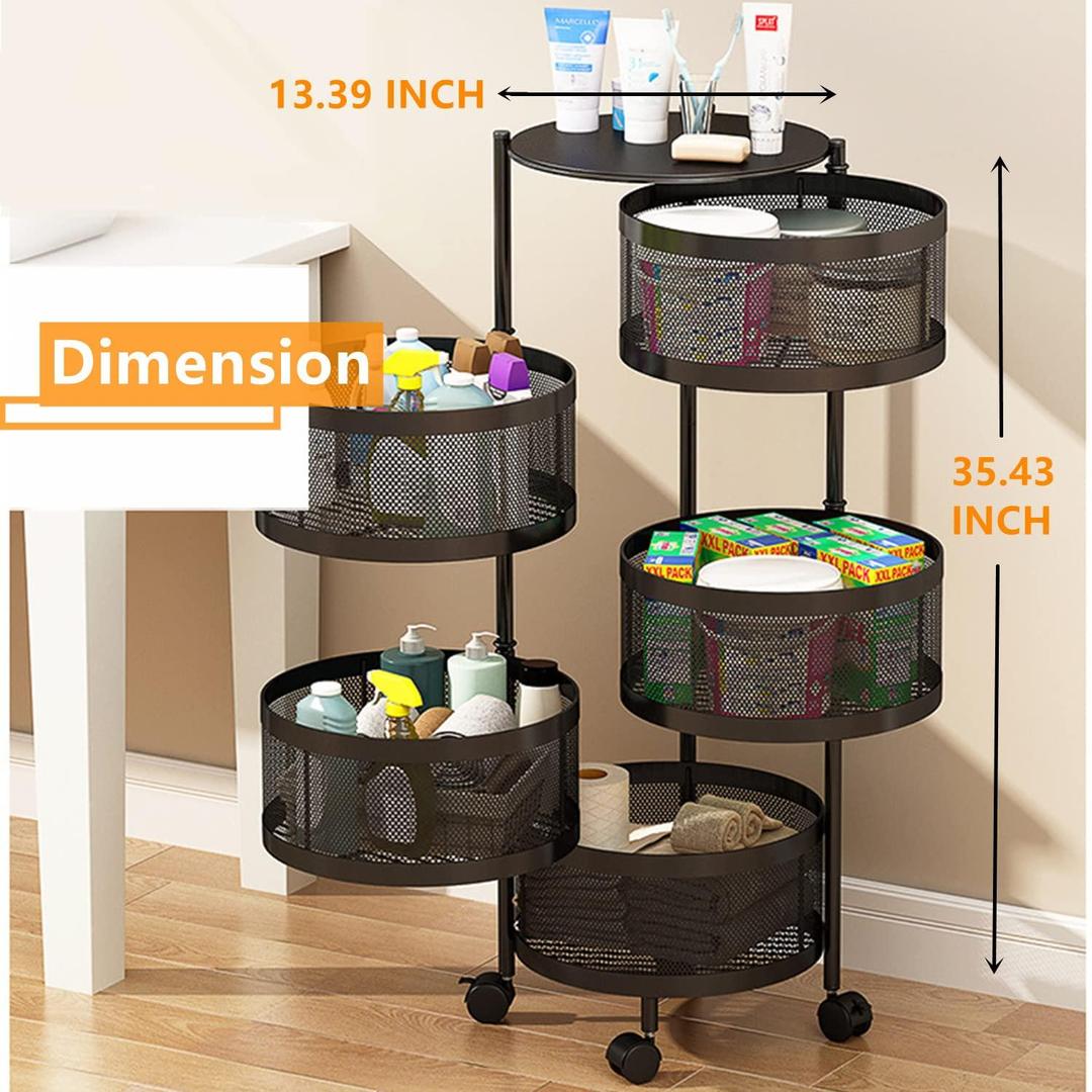 4-Tier Multi-Use Kitchen Round Rack